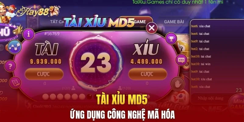 Tài xỉu MD5 ứng dụng công nghệ mã hóa